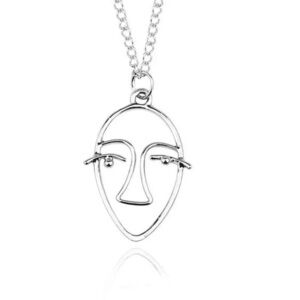 3/$30 🤍 Abstract Face Necklace